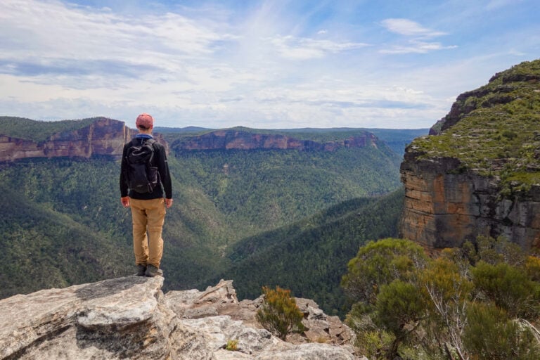 Dan at a lookout called Walls Lookout in the Blue Mountains