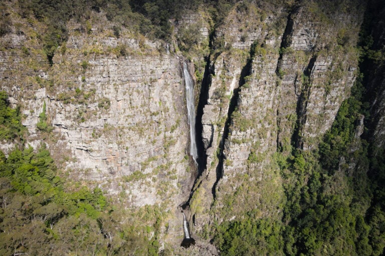An aerial shot of a photo called Kanangra Falls