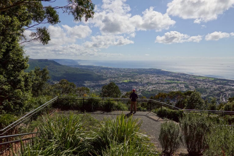 Dan at a Wollongong lookout called Mount Keira Lookout