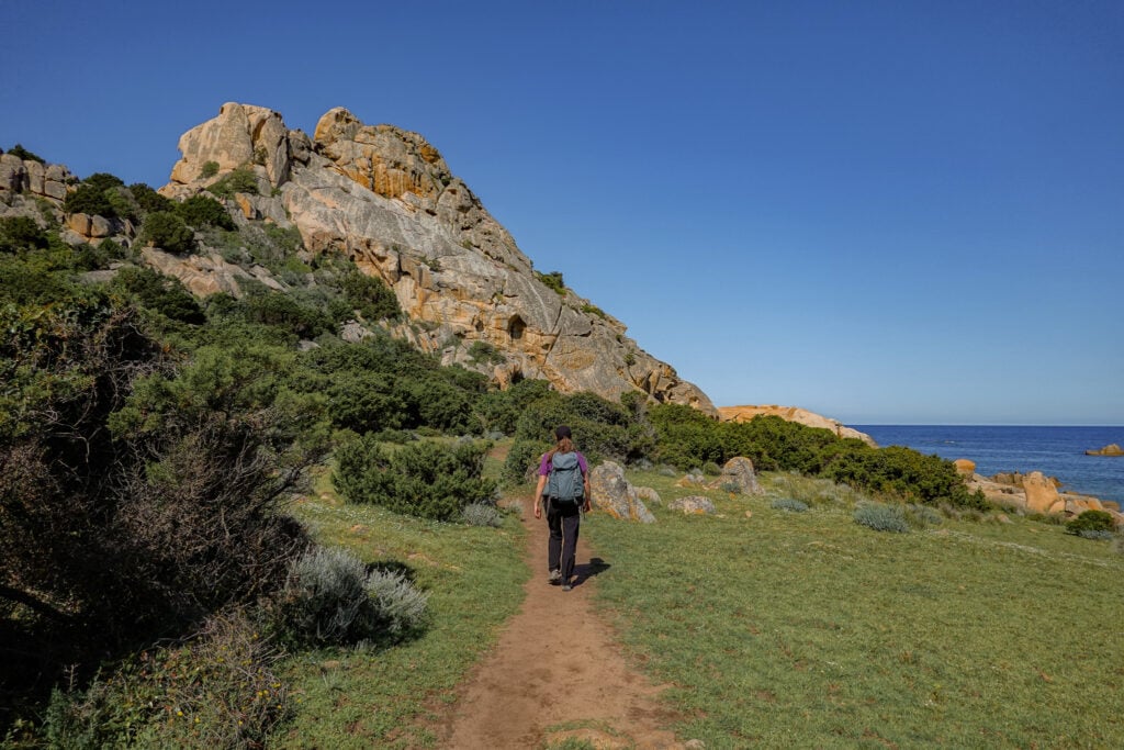 Beck walks on a trail known as Sentier du littoral de Campomoro in Corsica
