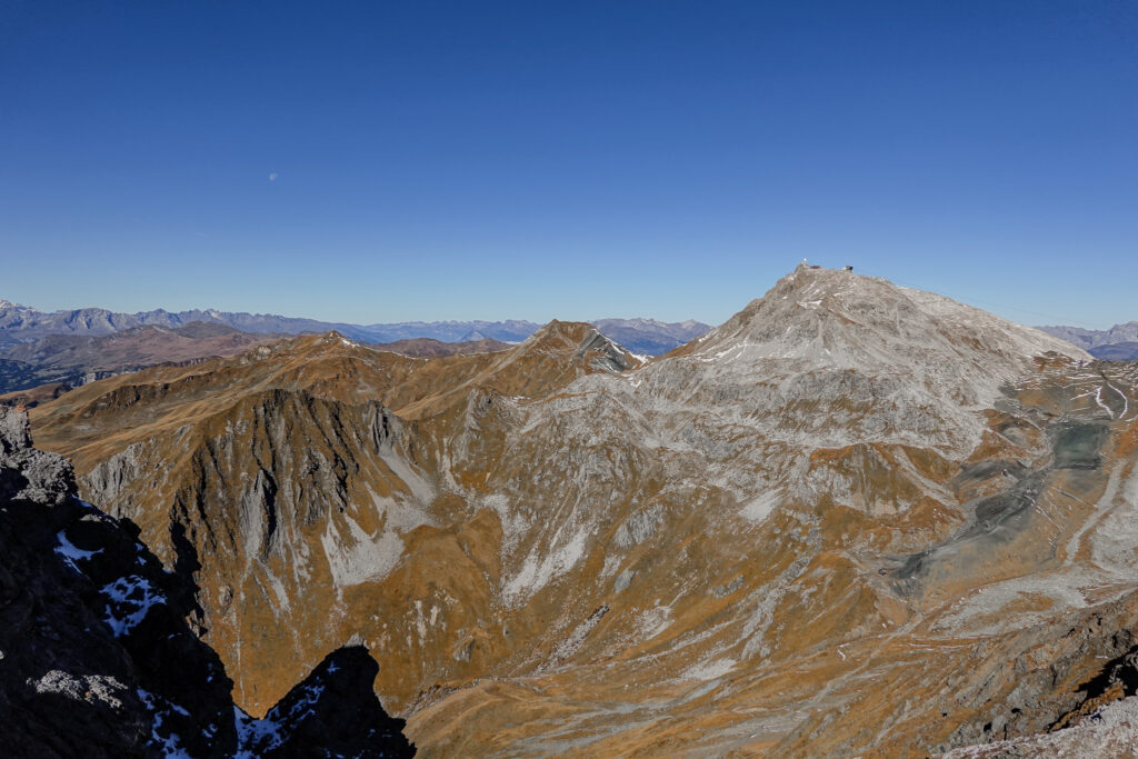 Views of the Swiss Alps from the top of a mountain called Schiahorn