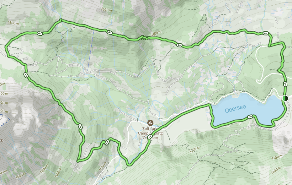 A map of Ahornen Rundweg