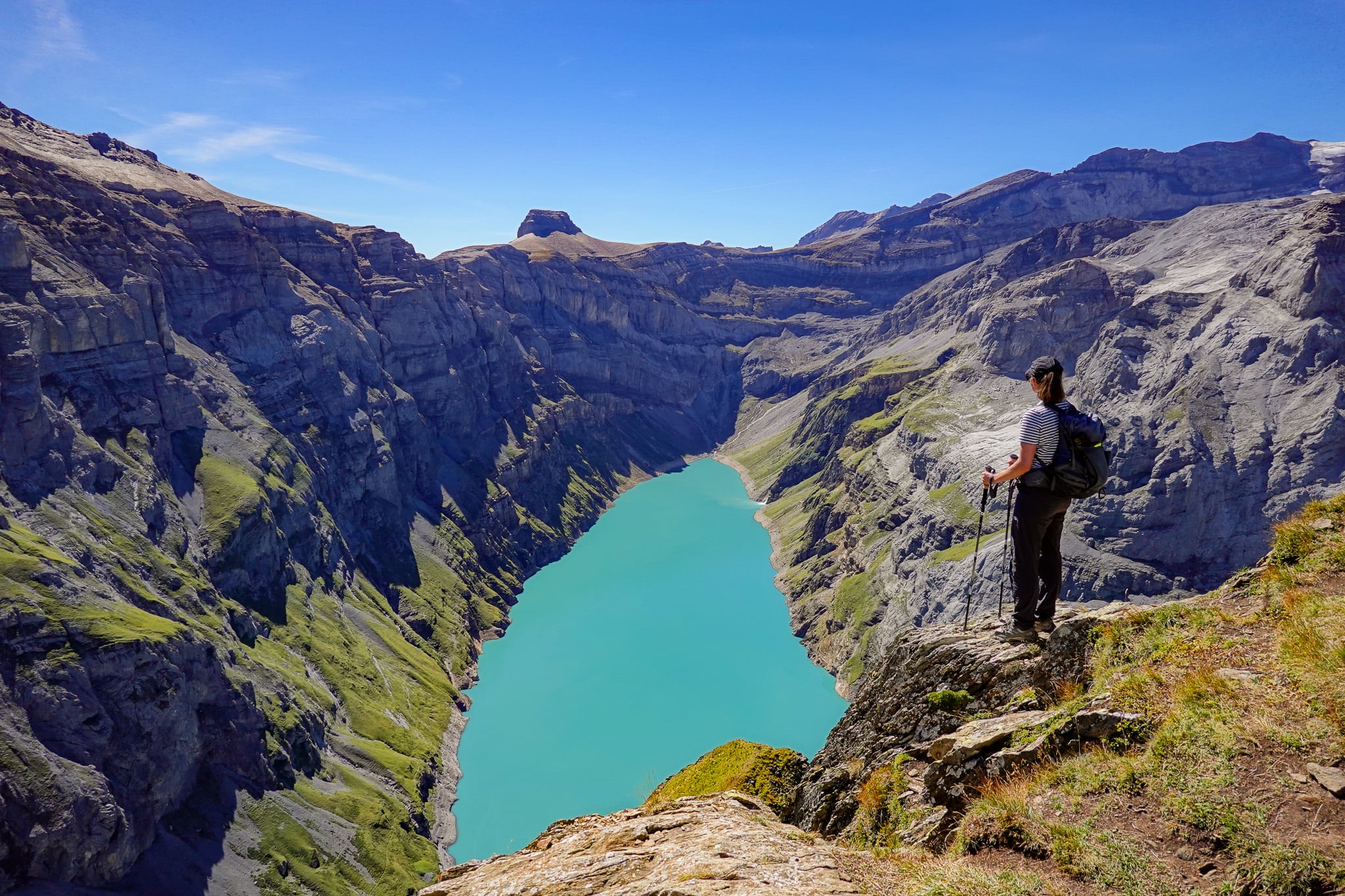 Beck stands at a peak called Muttenchopf that overlooks Limmernsee