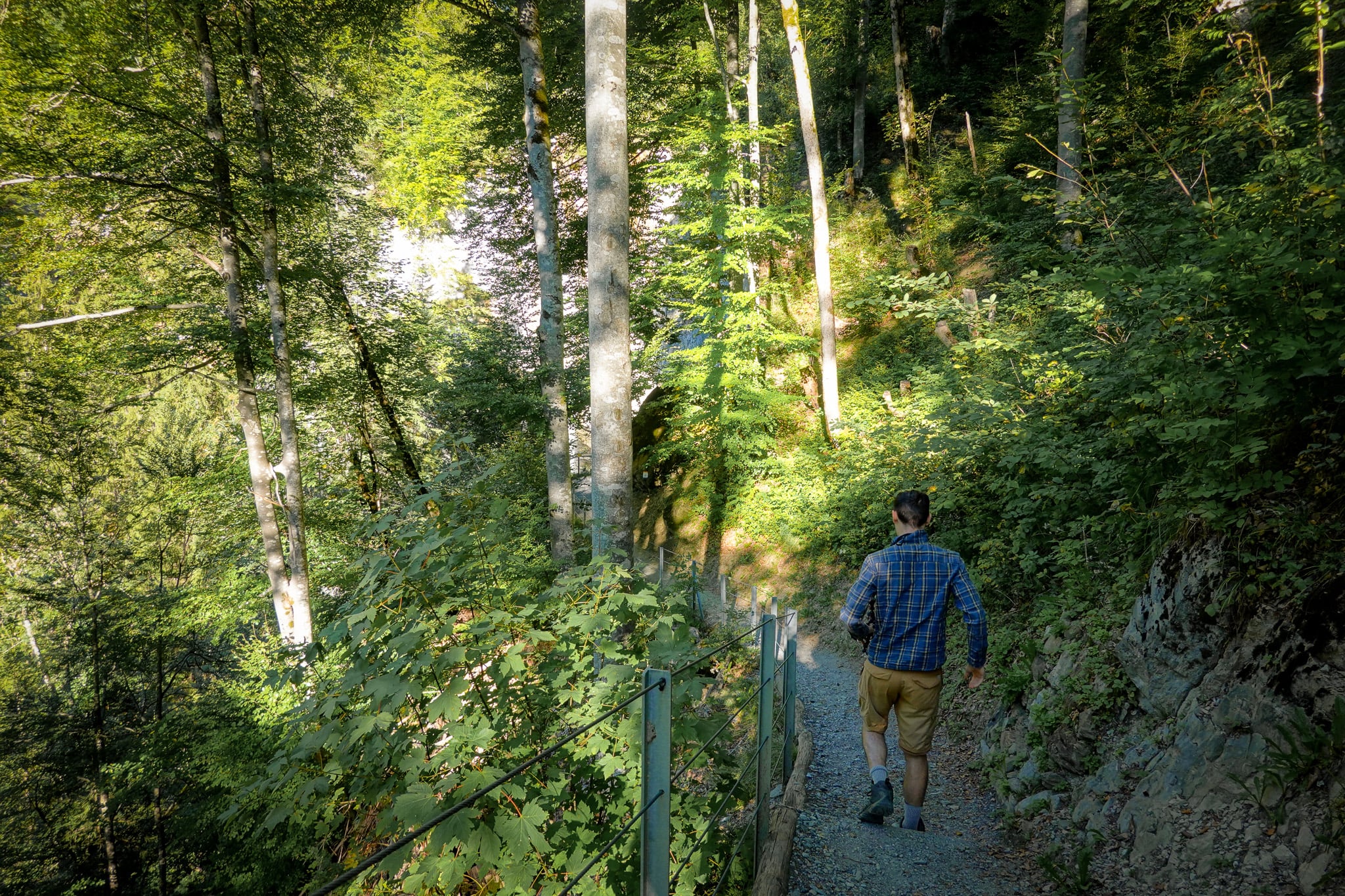 Dan on a trail during the Berglistüber Waterfall Hike