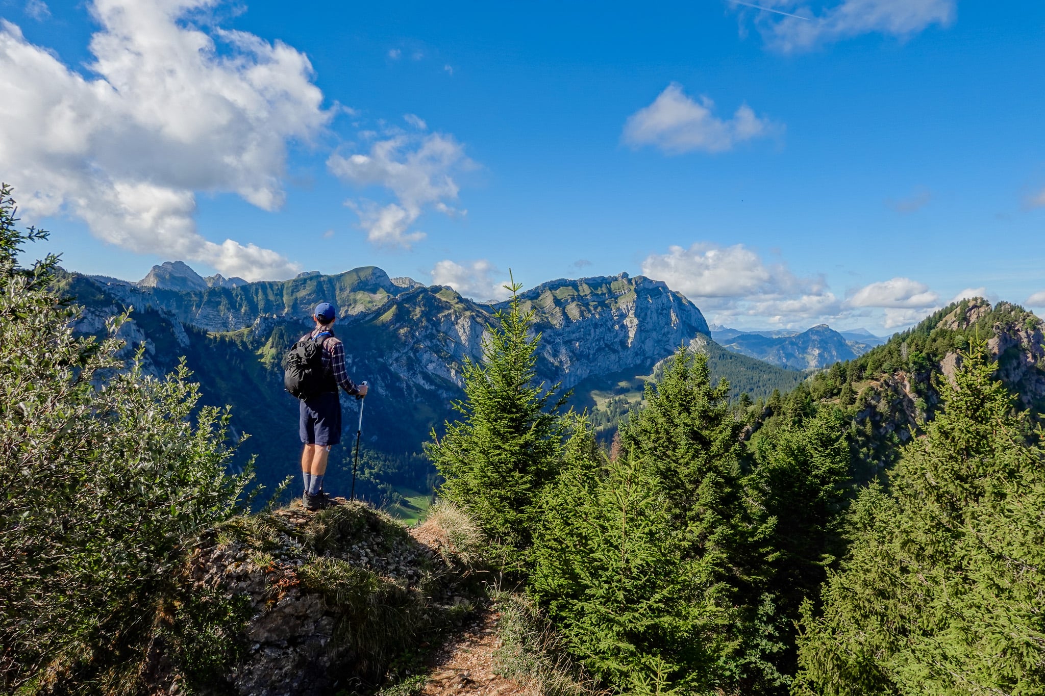 Dan enjoys mountainous views from a peak called Planggenstock